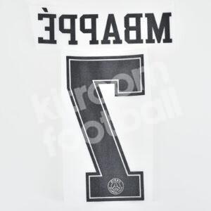 2018-19 PSG Paris Away Name Number Set #7 MBAPPE Jordan Repro - Image 2