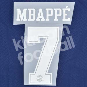 2018-19 PSG Paris Home Name Number Set #7 MBAPPE Jordan Repro