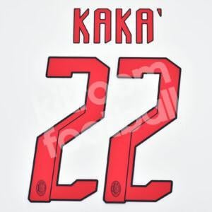 2007-08 AC Milan Away Name Number Set #22 KAKA Repro