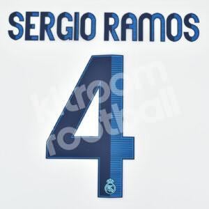 2012-13 Real Madrid Home Name Number Set #4 SERGIO RAMOS Repro