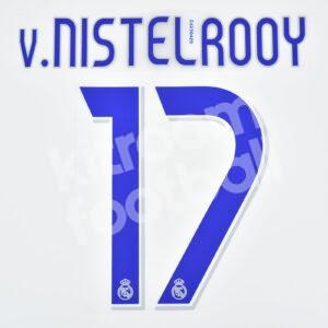 2006-07 Real Madrid Home Name Number Set #17 Van NISTELROOY Repro - Image 1
