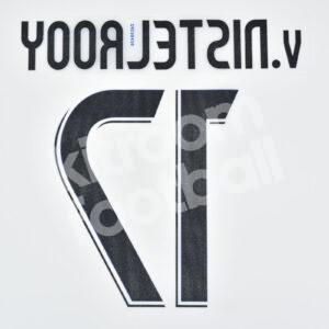 2006-07 Real Madrid Home Name Number Set #17 Van NISTELROOY Repro - Image 2