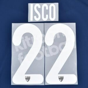2011-12 Málaga CF Away Name Number Set #22 ISCO Repro
