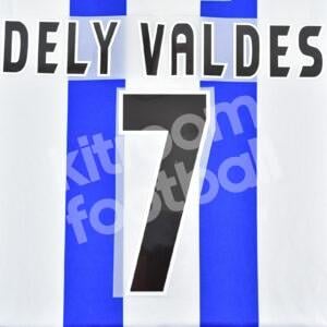2001-03 Malaga CF Home Name Number Set #7 DELY VALDES Repro