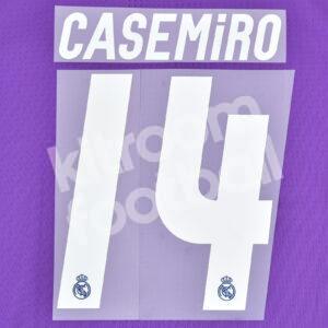 2016-17 Real Madrid Away Name Number Set #14 CASEMIRO Repro