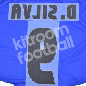 2001-03 Malaga CF Home Name Number Set #9 D. SILVA Repro - Image 3