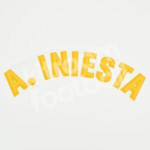 2017-18 Barcelona Home Name Block INIESTA Repro