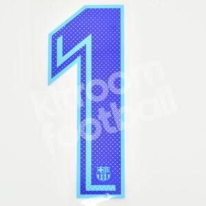 2017-18 Barcelona Away Number #1 Repro