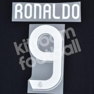2006-07 Real Madrid Away Name Number Set #9 RONALDO Repro