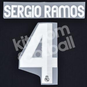 2012-13 Real Madrid Away Number Set #4 SERGIO RAMOS Repro