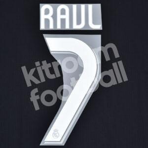 2006-07 Real Madrid Away Name Number Set #7 RAUL Repro