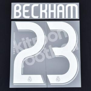 2006-07 Real Madrid Away Name Number Set #23 BECKHAM Repro