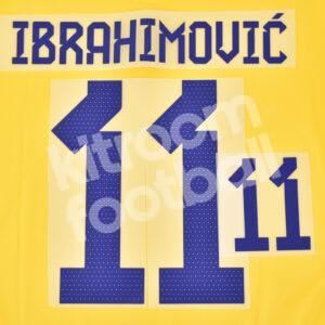 2022-23 Sweden Home Name Number Set #11 IBRAHIMOVIC Repro