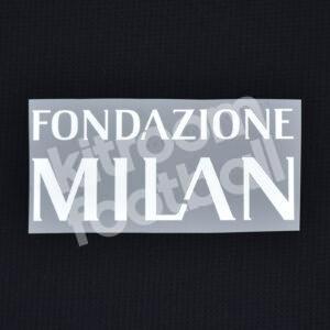 AC Milan Fondazione Milan Sponsor Patch White Repro
