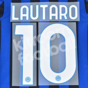 2020-21 Inter Milan Serie A Home Name Set #10 LAUTARO (Repro)