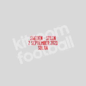 2021 Spain Match Detail MDT Patch vs Sweden Away World Cup Qualifiers Repro