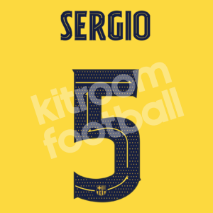 2019-23 Barcelona Third Name Number Set #5 SERGIO Cup Version Repro