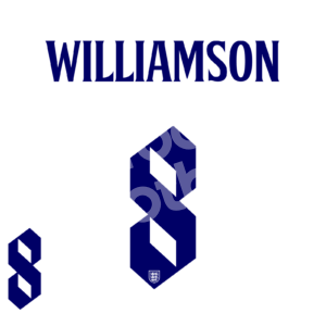 2022-23 England Lionesses Womens Home Name Number Set #8 WILLIAMSON Repro