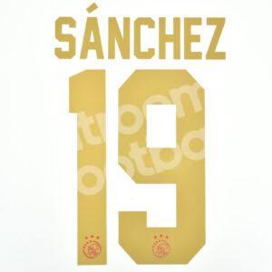 2022-23 Ajax Amsterdam Home Name Number Set #19 JORGE SANCHEZ Repro