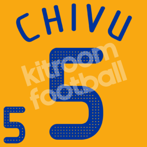 2008 Romania UEFA Euro Home Name Set #5 CHIVU (Repro)