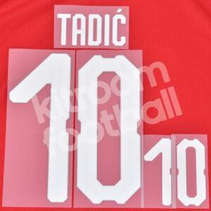 Original Player Isssue 2018 World Cup Serbia Home Name Number Set #10 TADIC