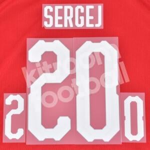 Original Player Isssue 2018 World Cup Serbia Home Name Number Set #23 SERGEJ