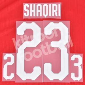 Original Player Isssue 2018 World Cup Switzerland Home Name Number Set #23 SHAQIRI