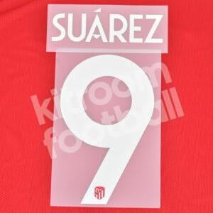 Original Player Issue 2020-22 Atletico Madrid Home Name Number Set #9 SUAREZ