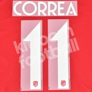 Original Player Issue 2021-23 Atletico Madrid Home Name Number Set #11 CORREA