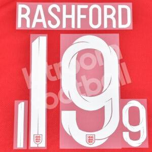 Original Player Issue FIFA World Cup 2018 England Away Name Number Set #19 RASHFORD