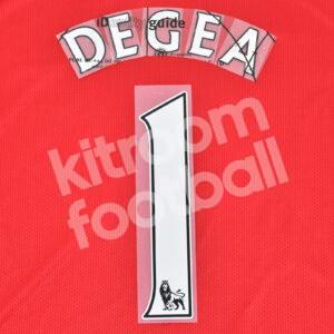Official 2011-13 Manchester United Name Number Set #1 DE GEA Sporting ID