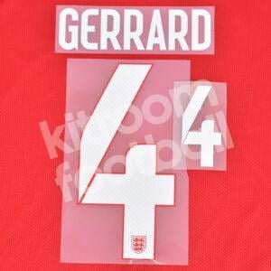 Original Player Issue World Cup 2014 England Away Name Number Set #4 GERRARD