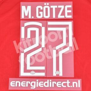 Official 2020-21 PSV Eindhoven Name Number Set #27 M. GOTZE White - Image 1