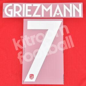 Original Player Issue 2018-19 Atletico Madrid Home Name Number Set #7 GRIEZMANN