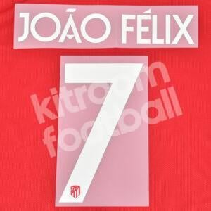 Original Player Issue 2020-23 Atletico Madrid Home Name Number Set #7 JOAO FELIX