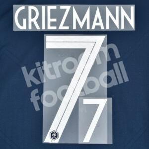 Original Player Issue 2018 World Cup France Home Name Number Set #7 GRIEZMANN