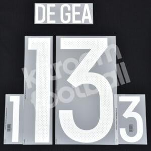 Original Player Issue 2015-17 Spain Goalkeeper Name Number Set #13 DE GEA White