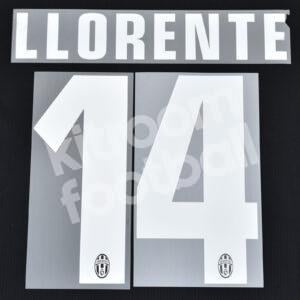 2013-14 Juventus Home Name Number Set #14 LLORENTE Repro