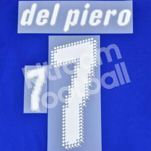 Official UEFA Euro 2008 Italy Home Name Number Set #7 DEL PIERO - Image 1