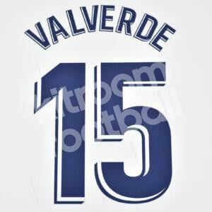 2019-20 Real Madrid Third Name Number Set #15 VALVERDE La Liga Repro