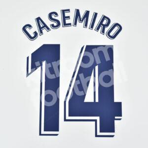 2019-20 Real Madrid Third Name Number Set #14 CASEMIRO La Liga Repro