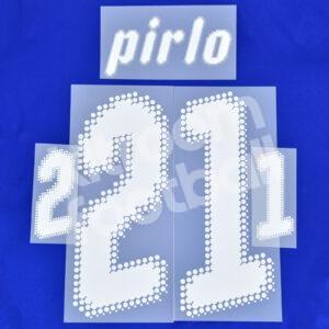 Official UEFA Euro 2008 Italy Home Name Number Set #21 PIRLO