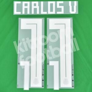 Original Player Issue World Cup 2018 Mexico Home Name Number Set #11 Carlos VELA