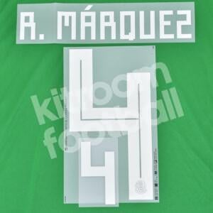 Original FIFA World Cup 2018 Mexico Home Name Number Set #4 R. MÁRQUEZ