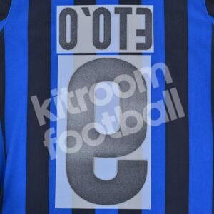 Original Player Issue 2009-11 Inter Milan Home Name Number Set #9 ETOO - Image 2