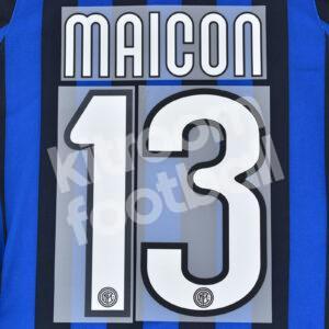 Original Player Issue 2009-11 Inter Milan Home Name Number Set #13 MAICON - Image 1