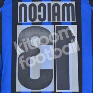 Original Player Issue 2009-11 Inter Milan Home Name Number Set #13 MAICON - Image 2