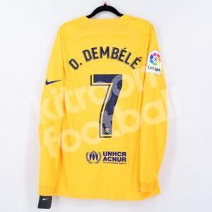 2022-23 La Liga Barcelona Player Issue Fourth Long Sleeve Shirt #7 DEMBELE (Nike) (Size L)