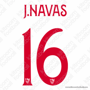 Official Reissue 2020-23 Sevilla Cup Home Name Set #16 Jesus NAVAS