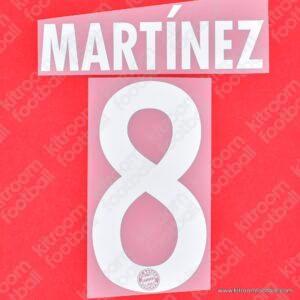 Official 2013-14 Bayern Munich Home Name Number Set #8 MARTINEZ Dekographics